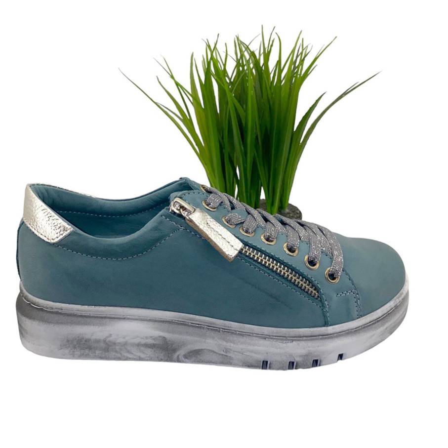 Shoes Rilassare | Tatter Sneaker | Petrol/Silver | Rs3