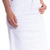 All Clothing Cafe Latte | Easy Jean Skirt | White | Cl18