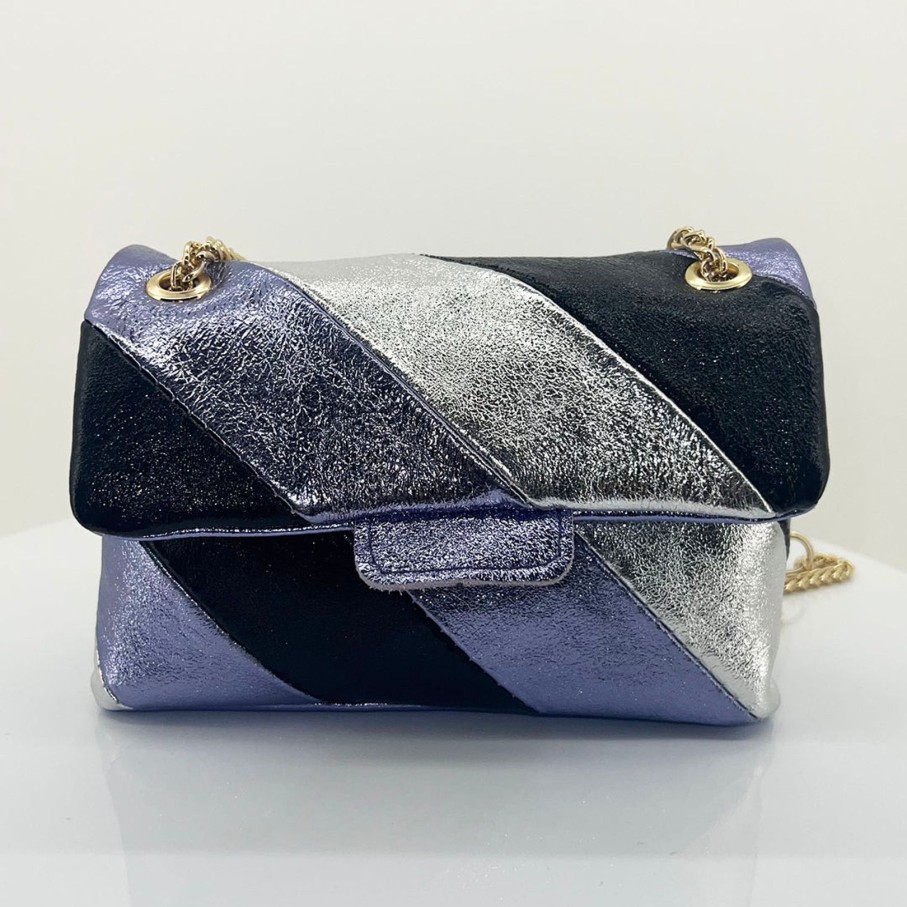 Accessories Spice Up | Mid Strip Foil Clutch Bag | Lavender | Su1