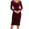 All Clothing Romance | Sade Dress | Wine | Rom18