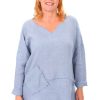 All Clothing Cest Parfait | Lazy Days Linen Top | Blue | Cp6