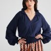 All Clothing Talisman | Topaz Blouse | Navy | T11