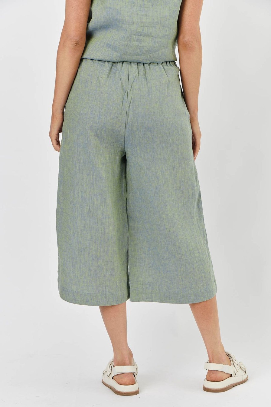 All Clothing Naturals By O & J | Hayley Linen Crop Pant | Wakeame | Oj14