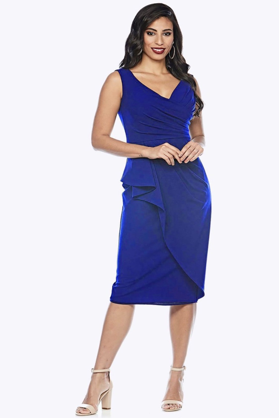 All Clothing Zaliea | Waterfall Style Dress | | Z7 Royal