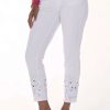 All Clothing Frank Lyman | Embellished Ankle Jeans - White - Fl13