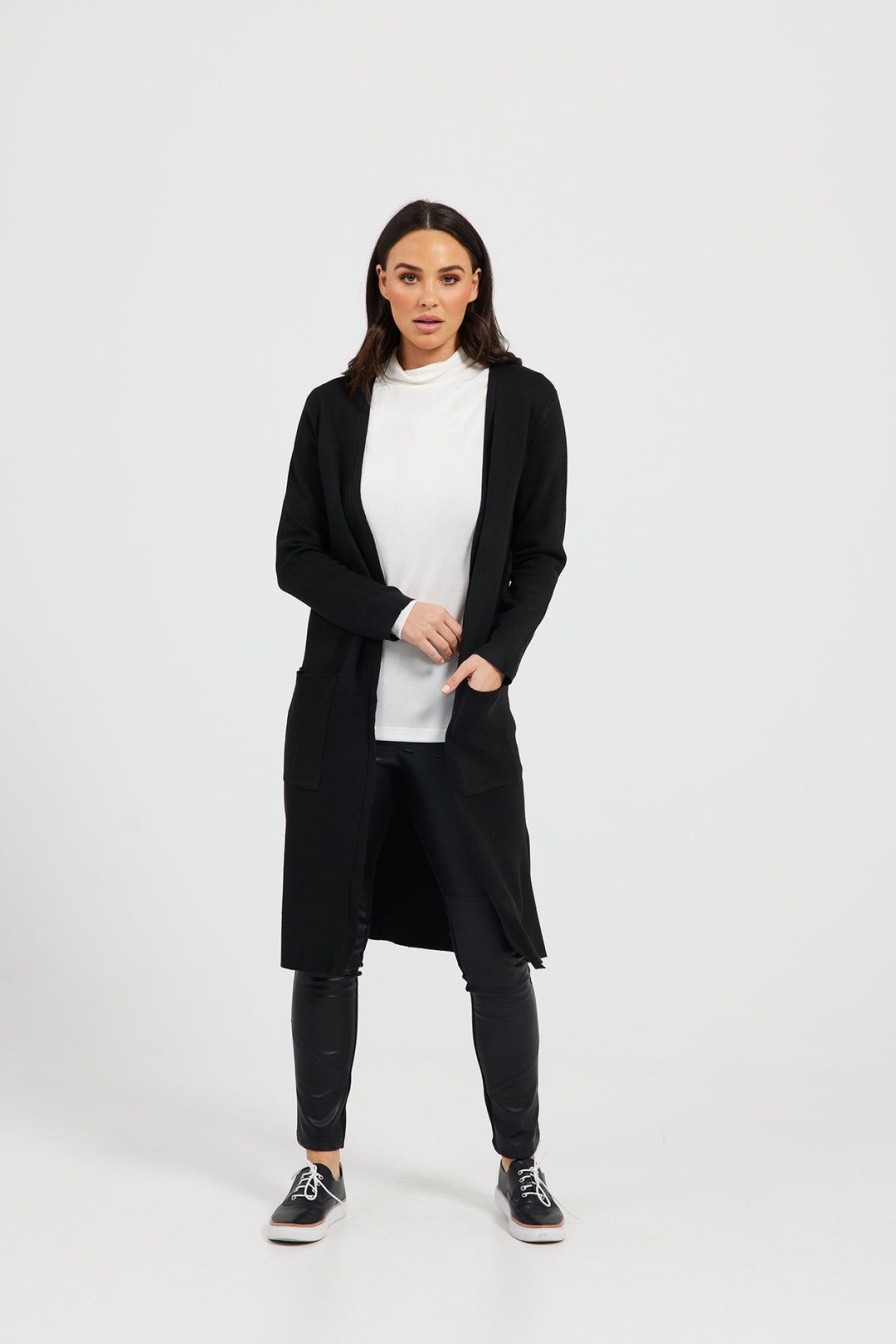 All Clothing Brave & True | St Moritz Cardigan | Black | Bt37