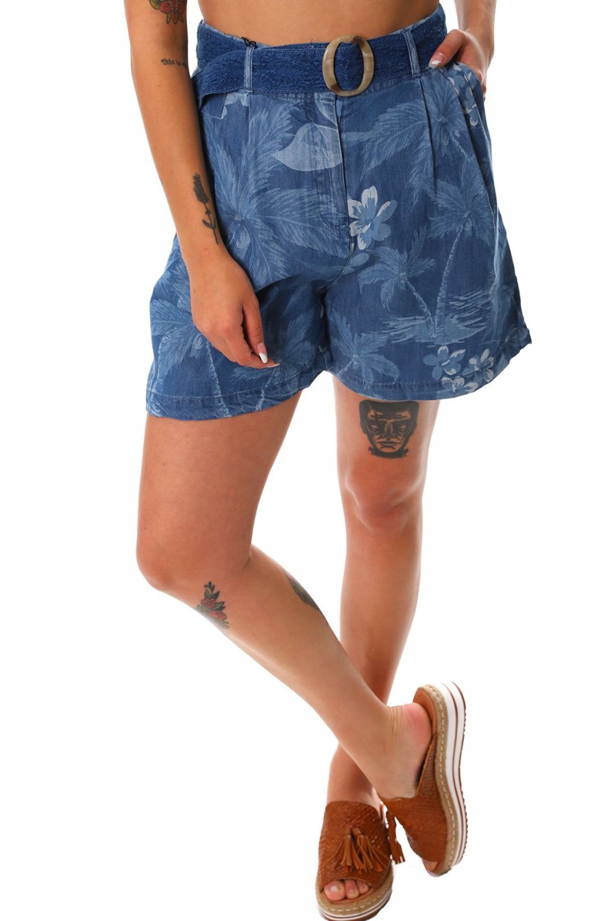 All Clothing Desigual | High Waisted Shorts - Denim - Dg8