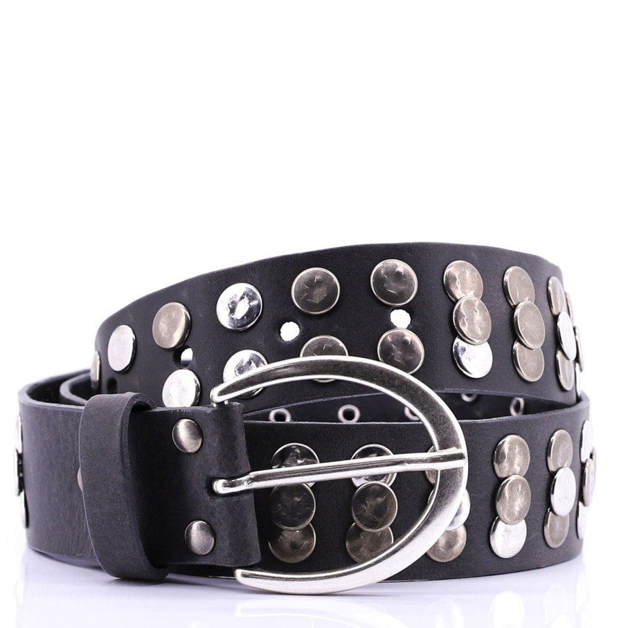 Accessories Vanzetti | Rivets & Buckle Belts | Anthracite