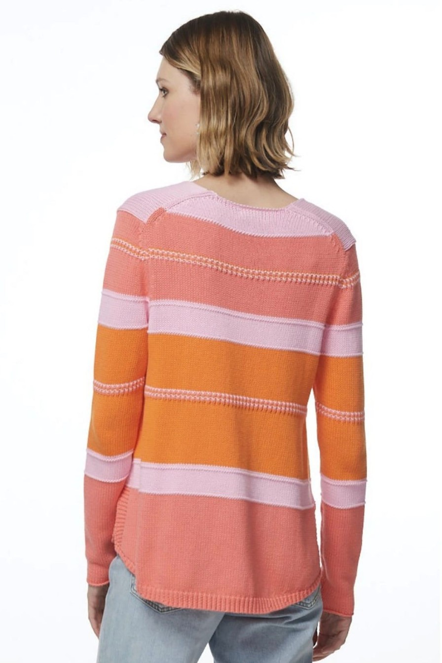 All Clothing Zaket & Plover | Cotton V Jumper - Coral - Zp12