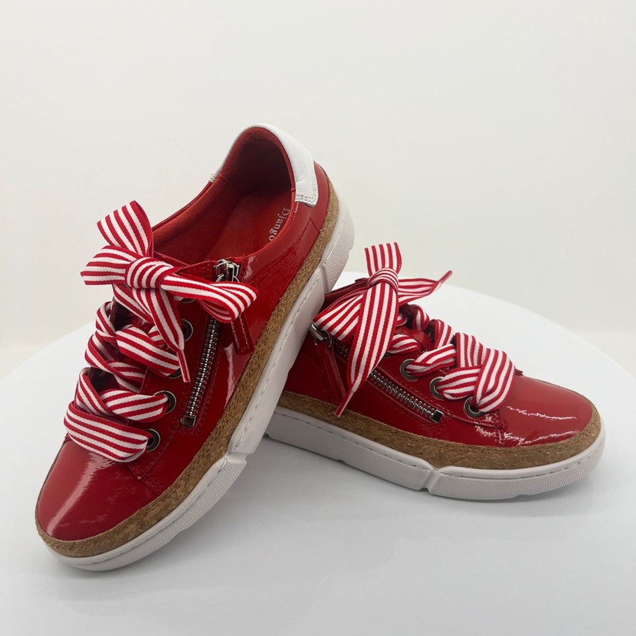 Shoes Django & Juliette | Torayne White Sneaker - Dj40 Red