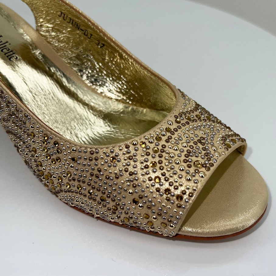 Shoes Django & Juliette | Jujun Heel | Gold Shimmer | Dj36