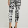 All Clothing Joseph Ribkoff | Checked Cropped Pants | Black & White | Jr123