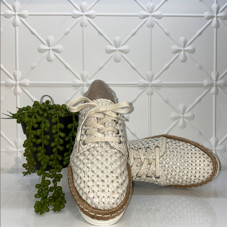 Shoes Django & Juliette | Evert Woven Sneaker | Off White | Dj7