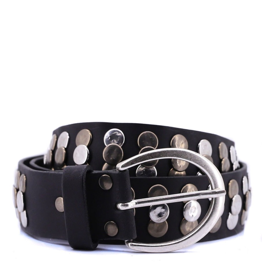 Accessories Vanzetti | Rivets & Buckle Belt | Black