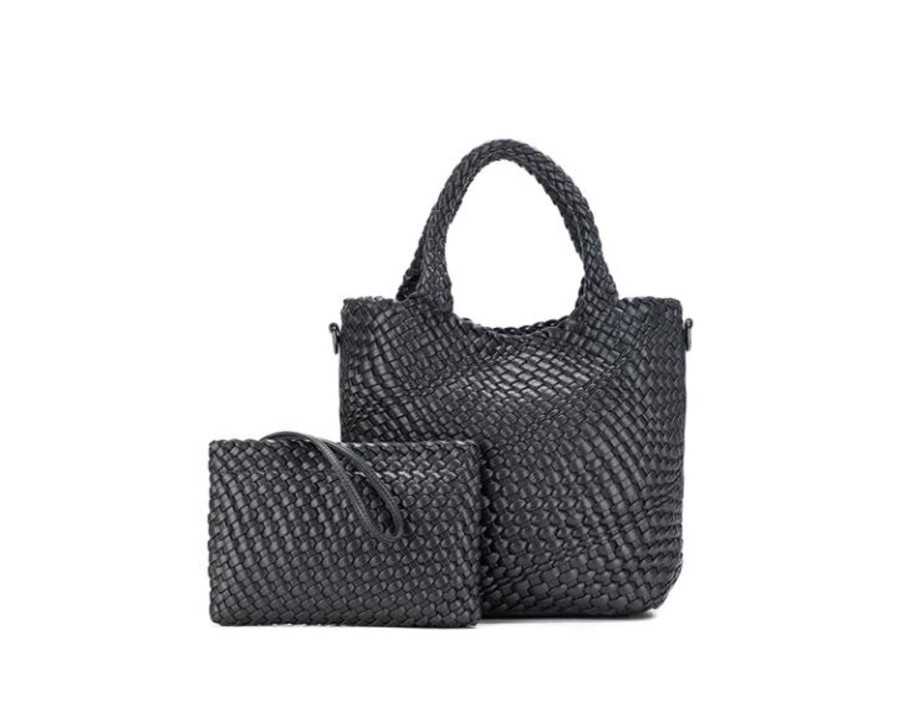 Accessories Black Caviar | Amali 2 Piece Bag | Charcoal Cream