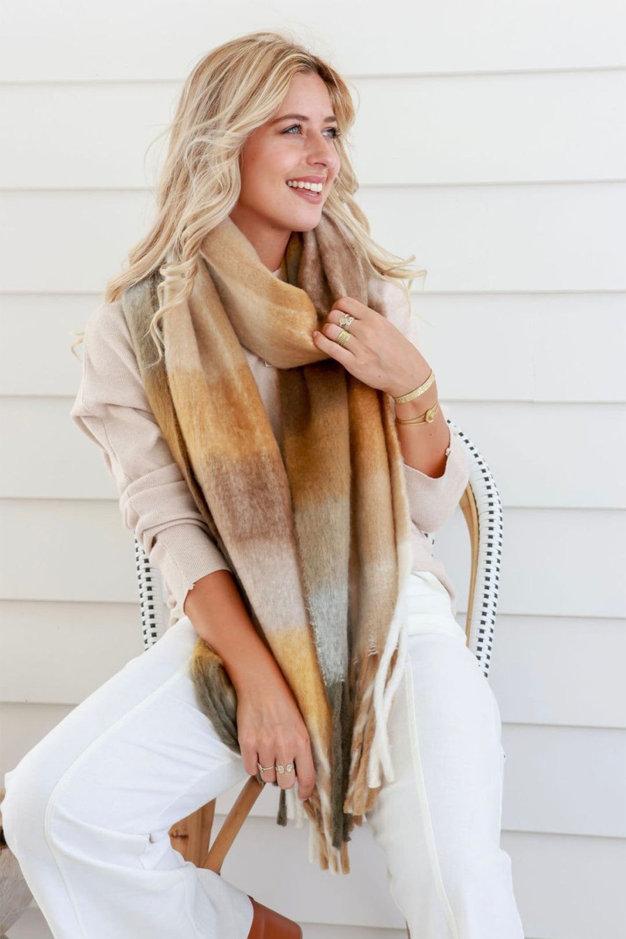 Accessories Spice Up | Thredbo Scarf | Coffee | Su3