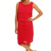 All Clothing See Saw | Linen Layered Shift Dress | Fuchsia | Ss33 Fuschia