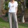 All Clothing The Italian Cartel | Tara Linen Pant - Mocha - Ic17