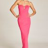 All Clothing Romance | Serena Diamante Dress - Hot Pink - Rom23