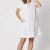 All Clothing Gordon smith | Ruffle Hem Dress | | Gs11 White