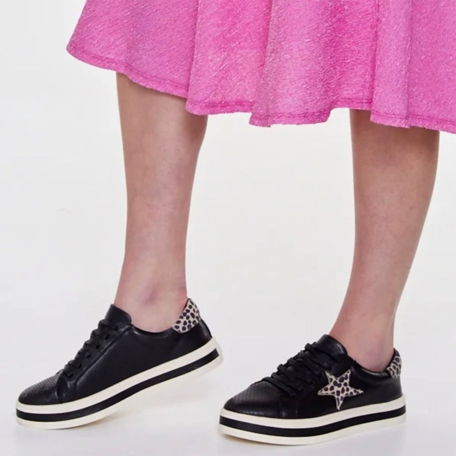 Shoes Alfie & Evie | Pixie Leather Sneaker | Black | Ae3