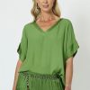 All Clothing Hammock & Vine | Louvre Top | Ivy | Hv21 Green