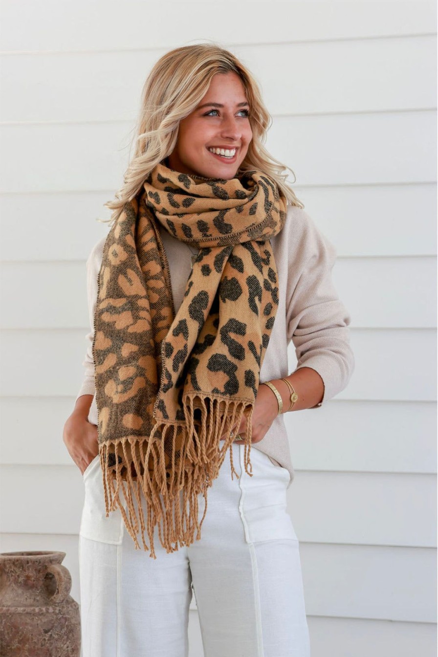 Accessories Spice Up | Reversable Animal Print Scarf | Su2