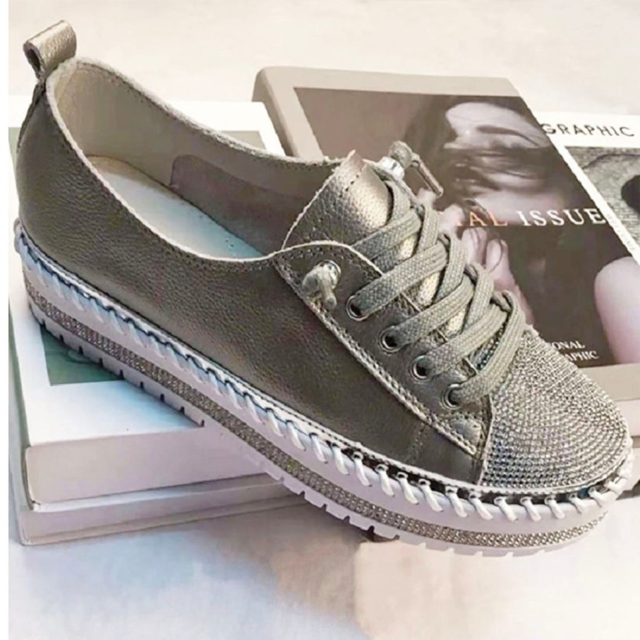 Shoes Ameise | Sky Diamante Sneaker | Gunmetal | Am7