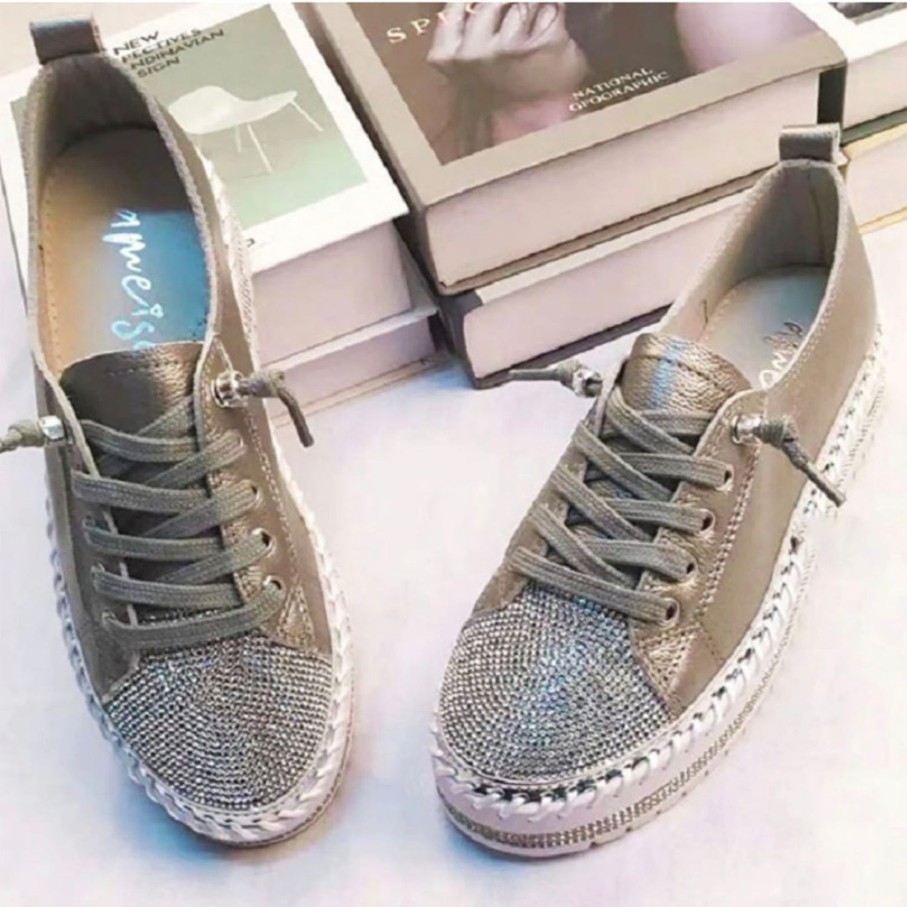 Shoes Ameise | Sky Diamante Sneaker | Gunmetal | Am7