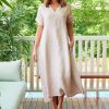 All Clothing Naturals By O & J | Dune Linen Dress | Oj12