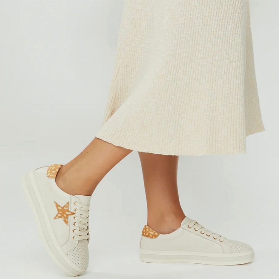 Shoes Alfie & Evie | Pixie Leather Sneaker | Cream | Ae3