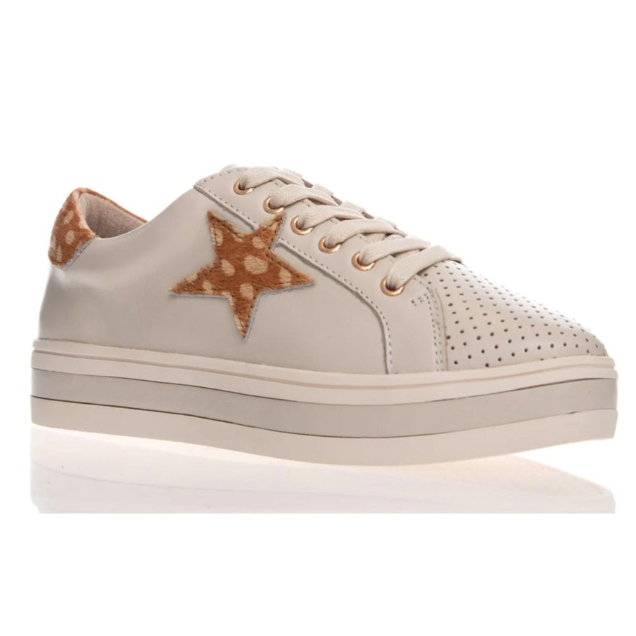 Shoes Alfie & Evie | Pixie Leather Sneaker | Cream | Ae3