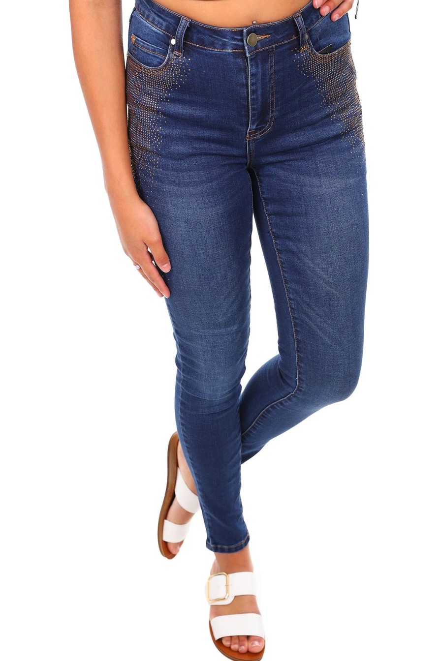 All Clothing Frank Lyman | Diamante Waterfall Jeans | Fl2