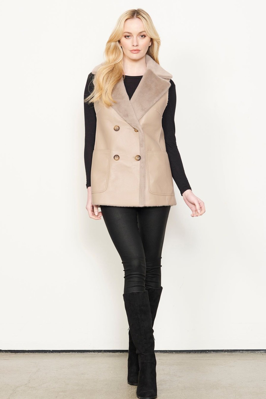 All Clothing Holmes & Fallon | Sonya Vest | Beige | Hf7