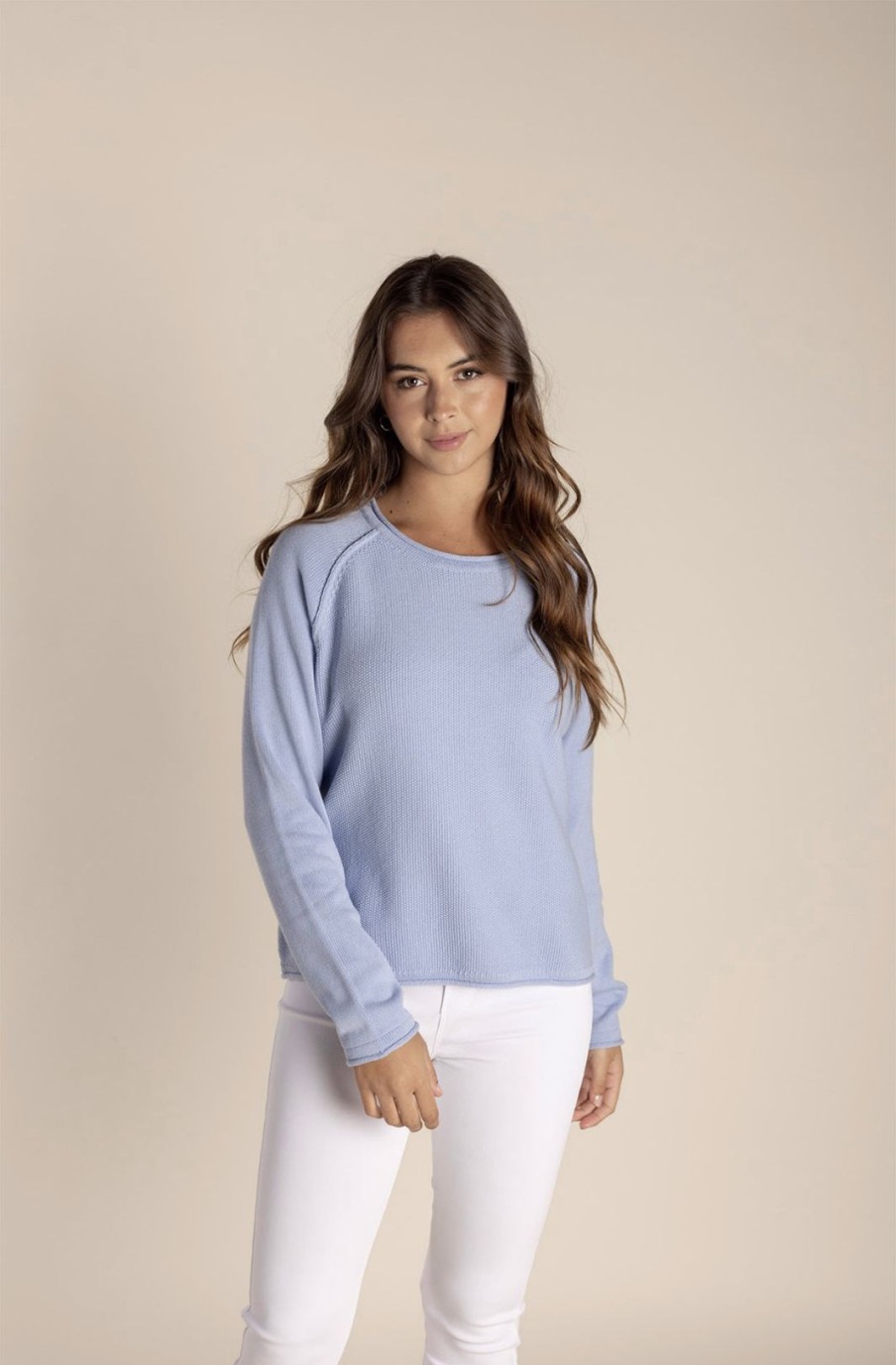 All Clothing Two-T's | Cropped Crew Neck - Ice Blue - Tt2