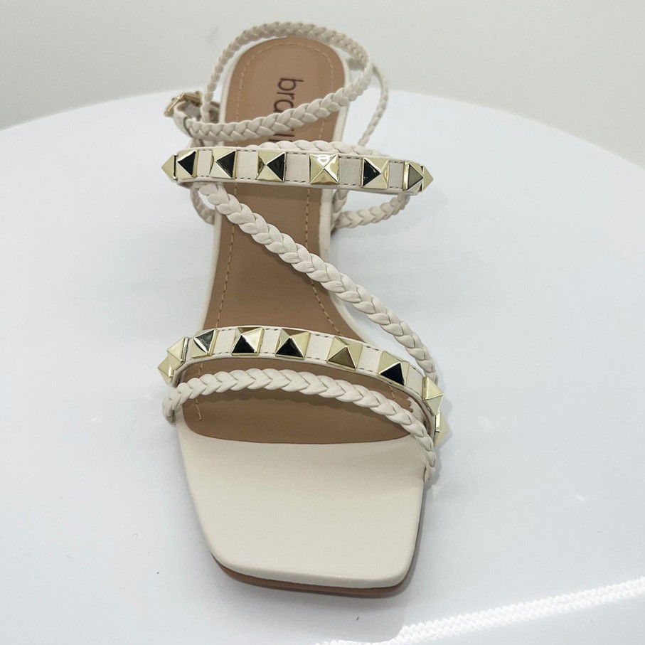 Shoes Brazilio | Ankle Strap Hourglass Heel | Bz3 Off White