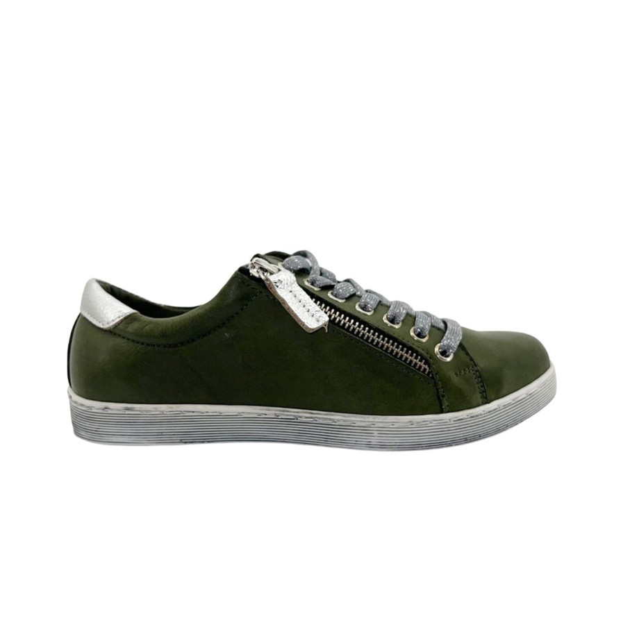 Shoes Rilassare | Token Sneaker | Olive/Silver | Rs11