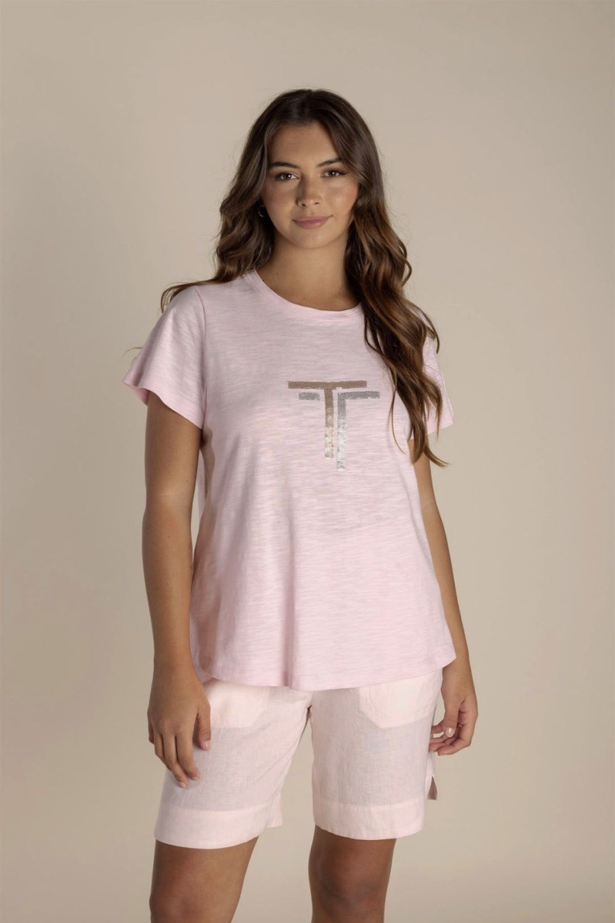 All Clothing Two-T's | Tia T-Shirt | Pale Pink | Tt1