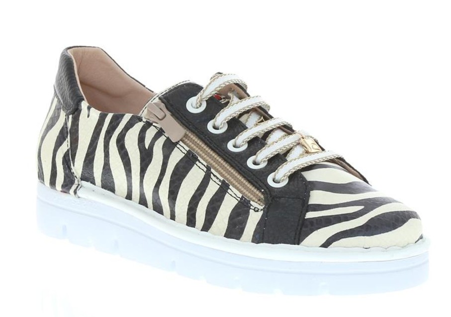 Shoes Nu by Neo | Zebra Leather Sneaker | Black | Js1