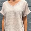 All Clothing So French So Chic | Linen Art Top | Nude | Sf1