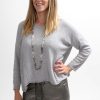 All Clothing Cindy G | V Neck Relaxed Knit Top | | Cg69 Grey