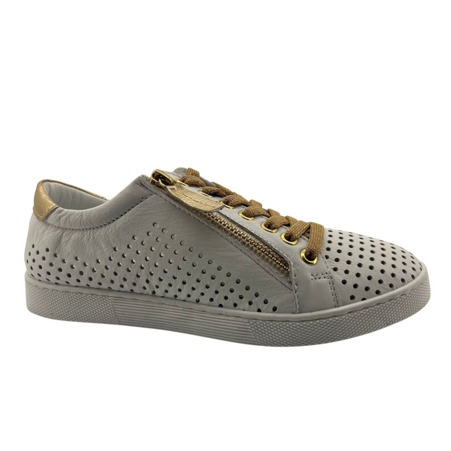 Shoes Rilassare | Temple Sneaker| | Rs31 White & Gold