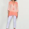 All Clothing Caju | Double Dip-Dye Blouse | Apricot | Caj27