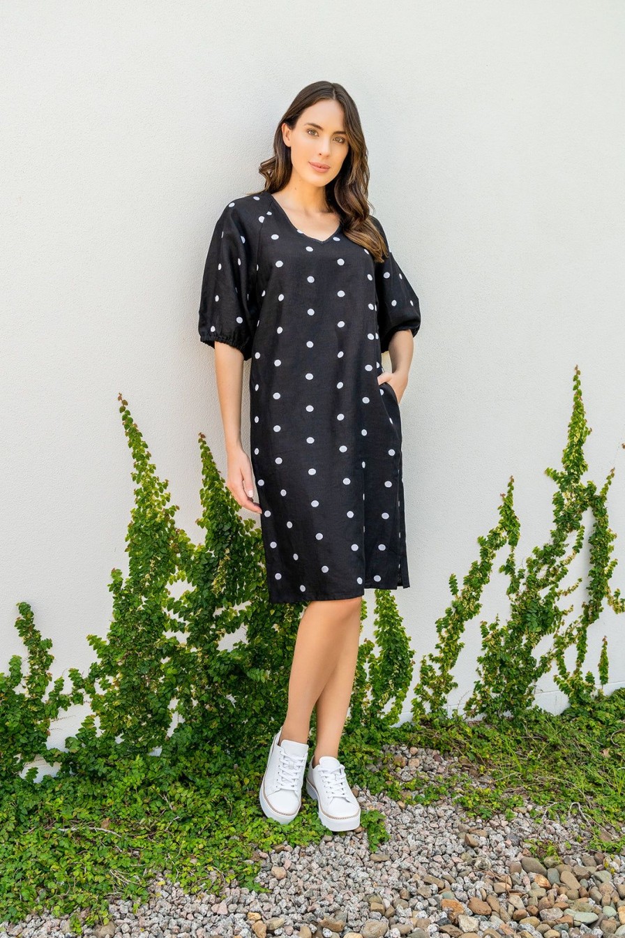 All Clothing See Saw | Black & White Spot Dress | Ss22