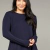 All Clothing Tani | Swing Long Sleeve Top | Navy | Tn10