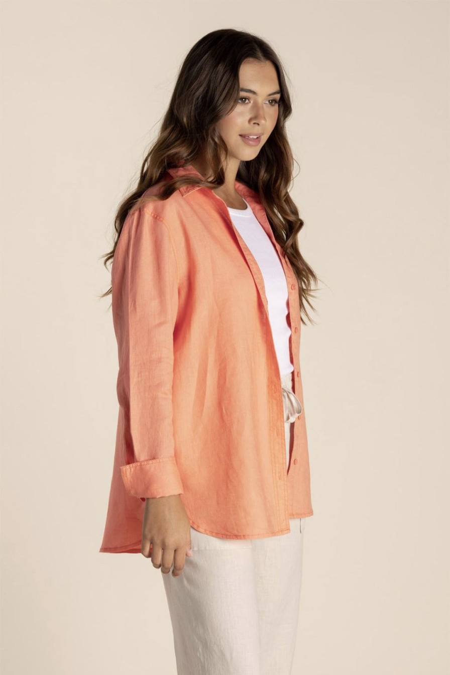 All Clothing Two-T's | Taryn Linen Shirt | Mango | Tt21