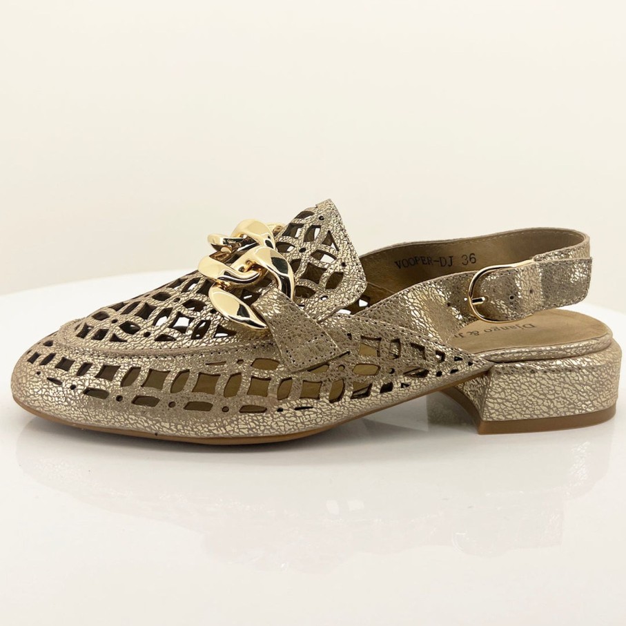 Shoes Django & Juliette | Vooper Flats | Gold | Dj29