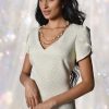 All Clothing Frank Lyman | Metallic Knit Cocktail Set | Champagne | Fl92