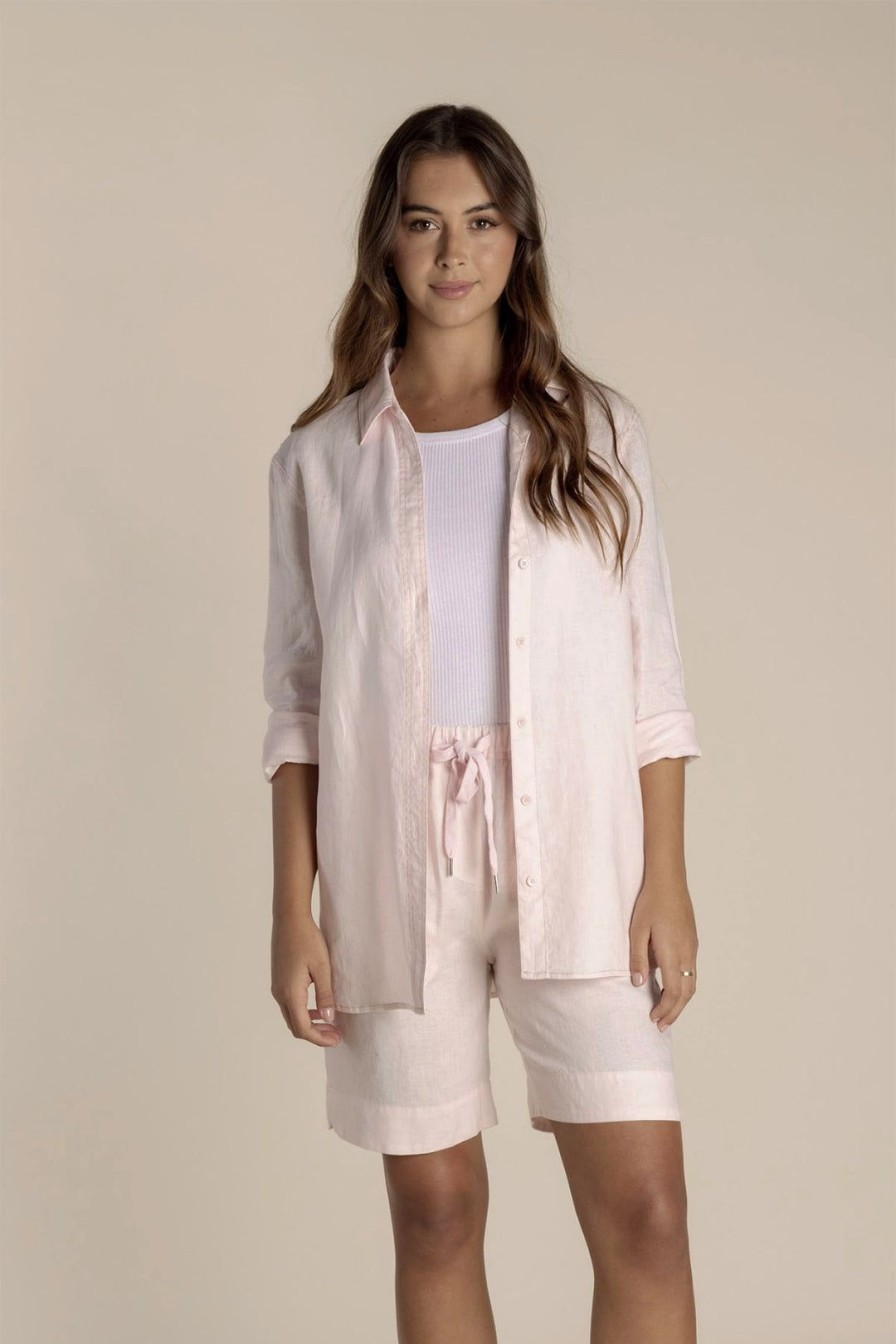 All Clothing Two-T's | Taryn Linen Shirt | Pale Pink | Tt21