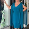 All Clothing Jesse Harper | Overlay Shoulder Dress | Emerald | Jh8